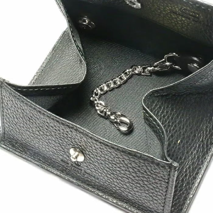 Cowhide Leather REIWA Compact Mini Wallet Oval Mini Wallet / Fragment Case