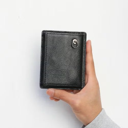 Cowhide Leather REIWA Compact Mini Wallet Eyelet Mini Wallet / Fragment Case