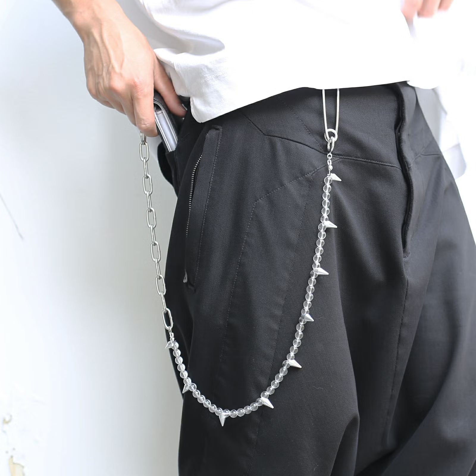 Crystal (Power Stone Grade) Riot Necklace & Wallet Chain L (8φ)