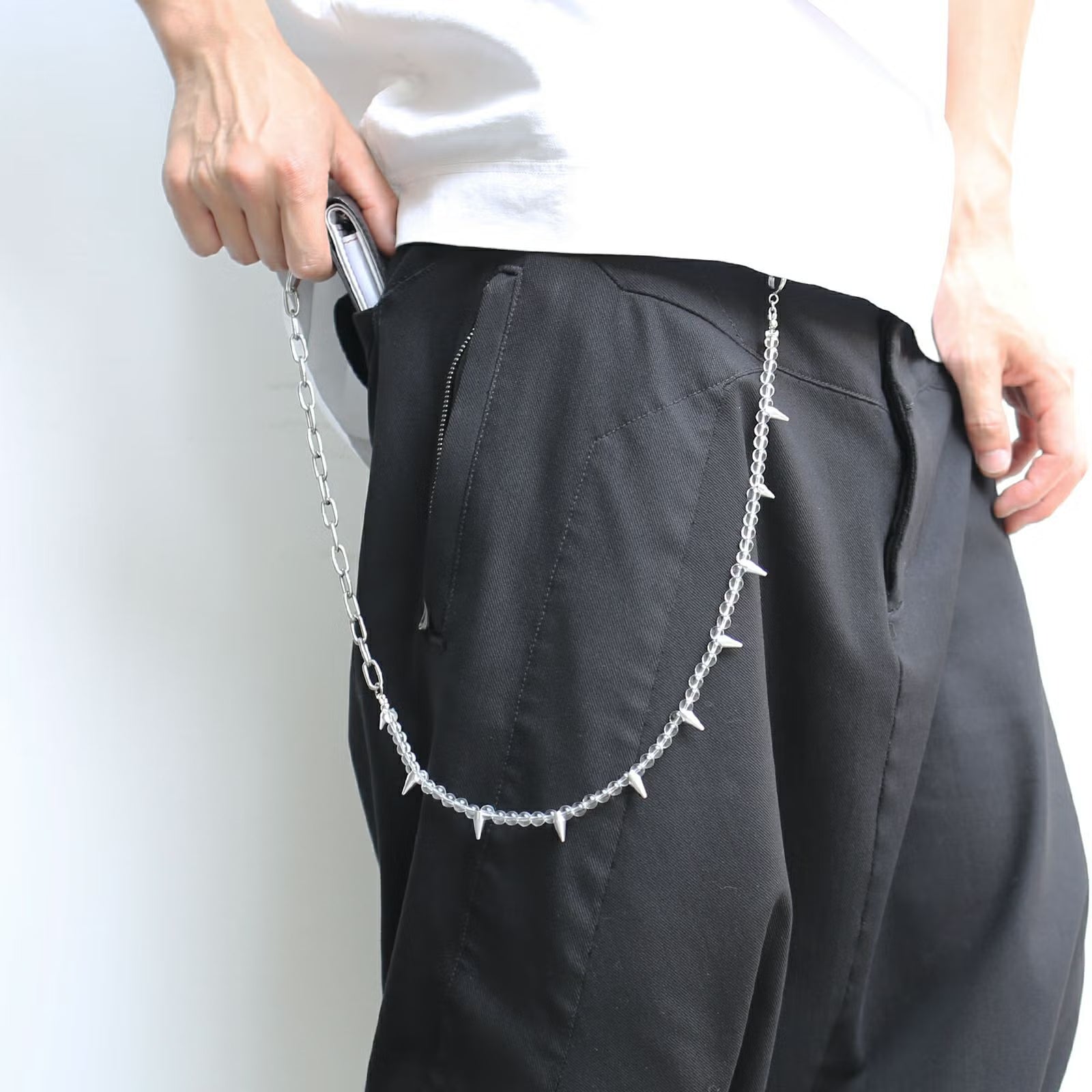 Crystal (Power Stone Grade) Riot Necklace & Wallet Chain M (6φ)