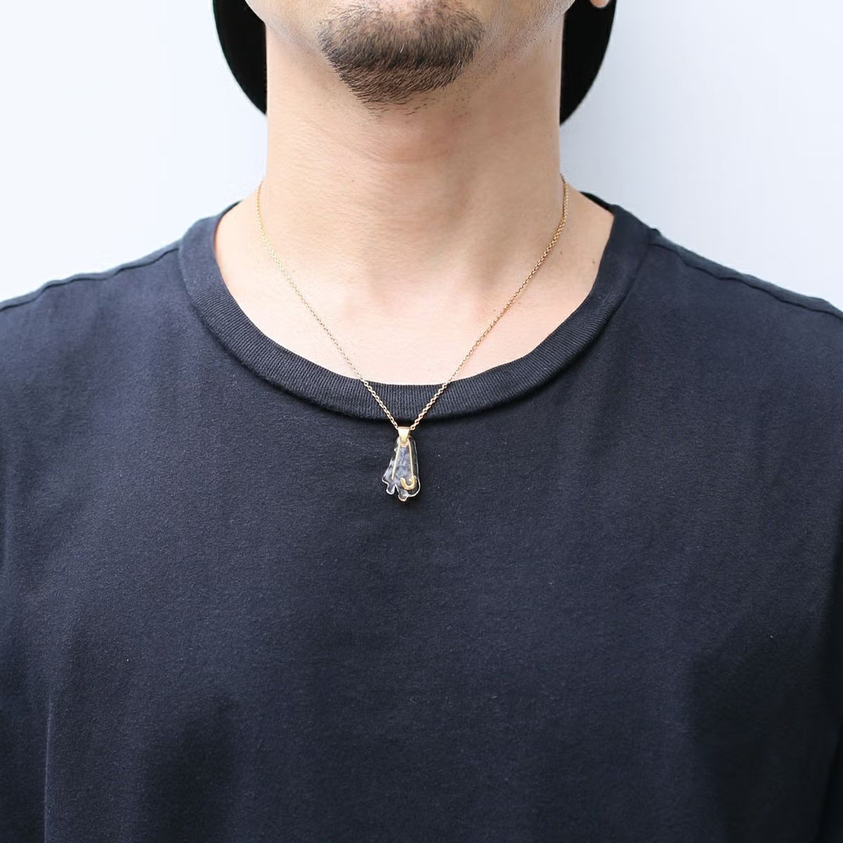 0℃ by JAM HOME MADE Safety Pin Necklace (Gold, Size S)