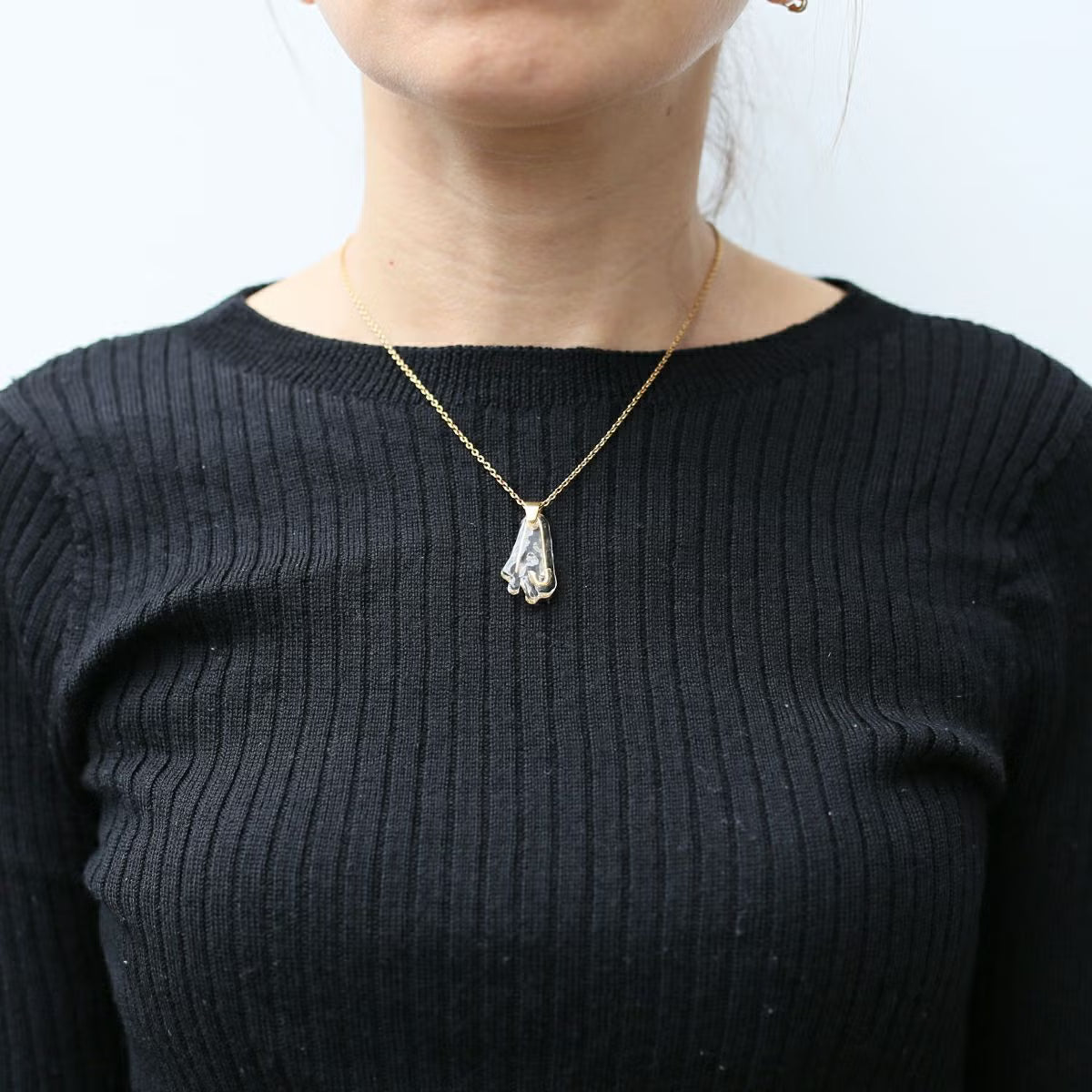 0℃ by JAM HOME MADE Safety Pin Necklace (Gold, Size S)