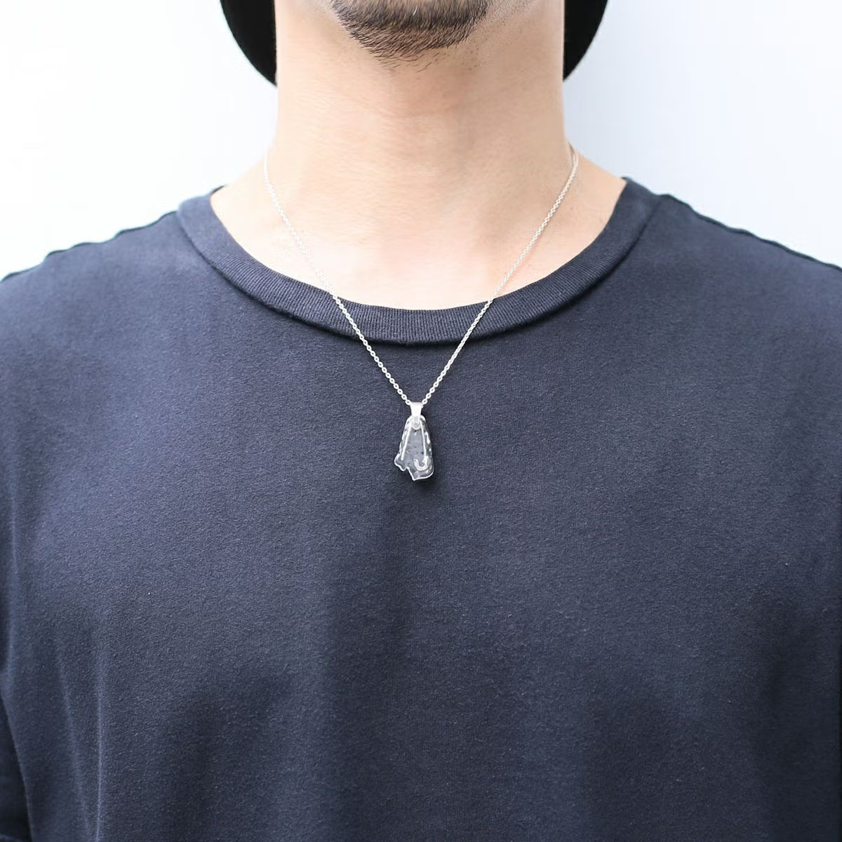 0℃ by JAM HOME MADE Safety Pin Necklace (Silver, Size S)