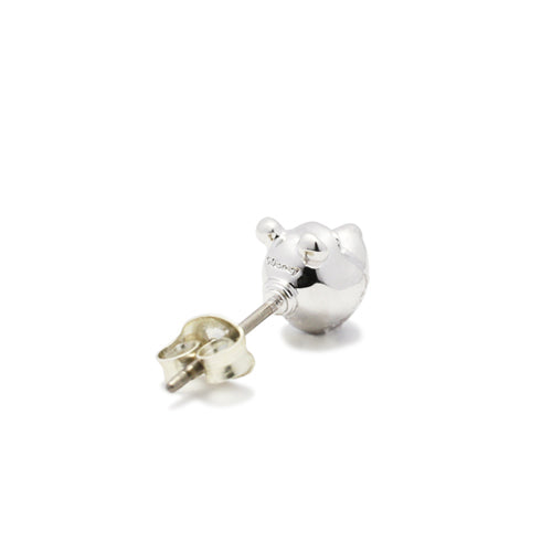 小熊维尼耳环 - 银色(双耳)