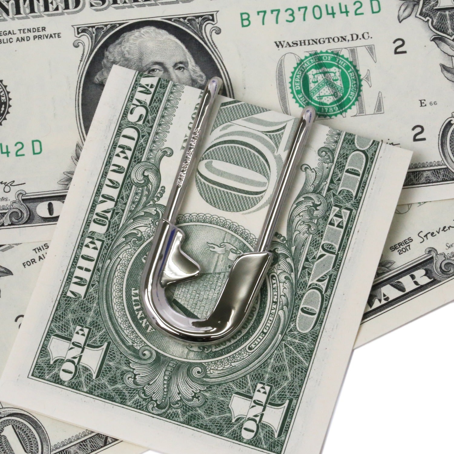 Safety Pin Wallet/Money Clip - Silver