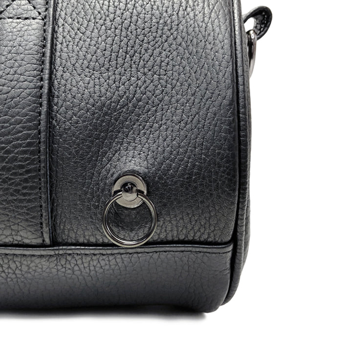ENDURE Leather 2-Way Drum Bag Shoulder Bag S - Black