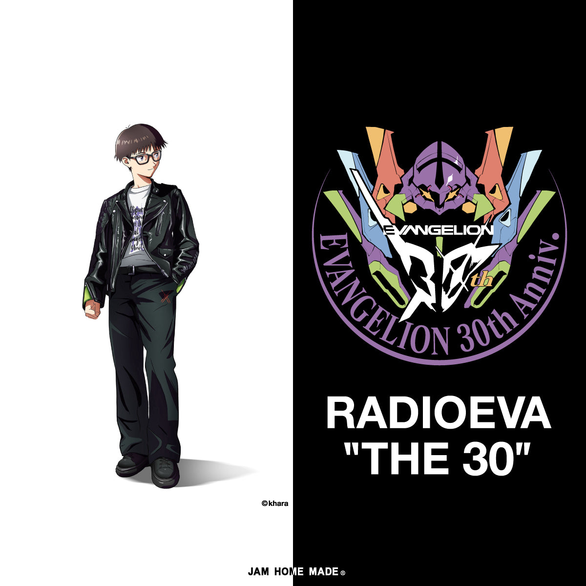 ×RADIO EVA "THE 30" × JAM HOME MADE Leather Rider's Jacket "MONSTAR"