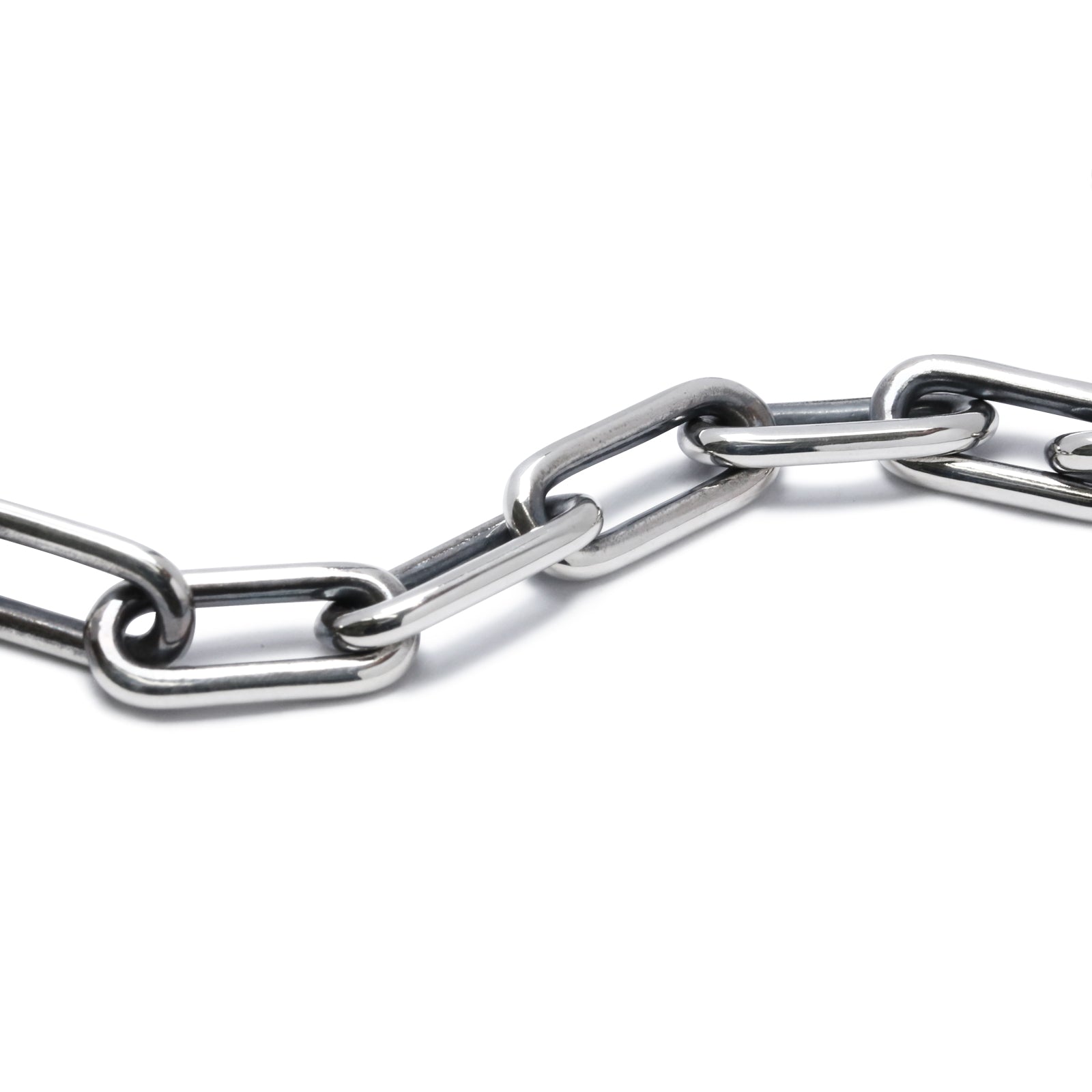 Safety Pin Azuki Chain Diamond Bracelet L - Silver