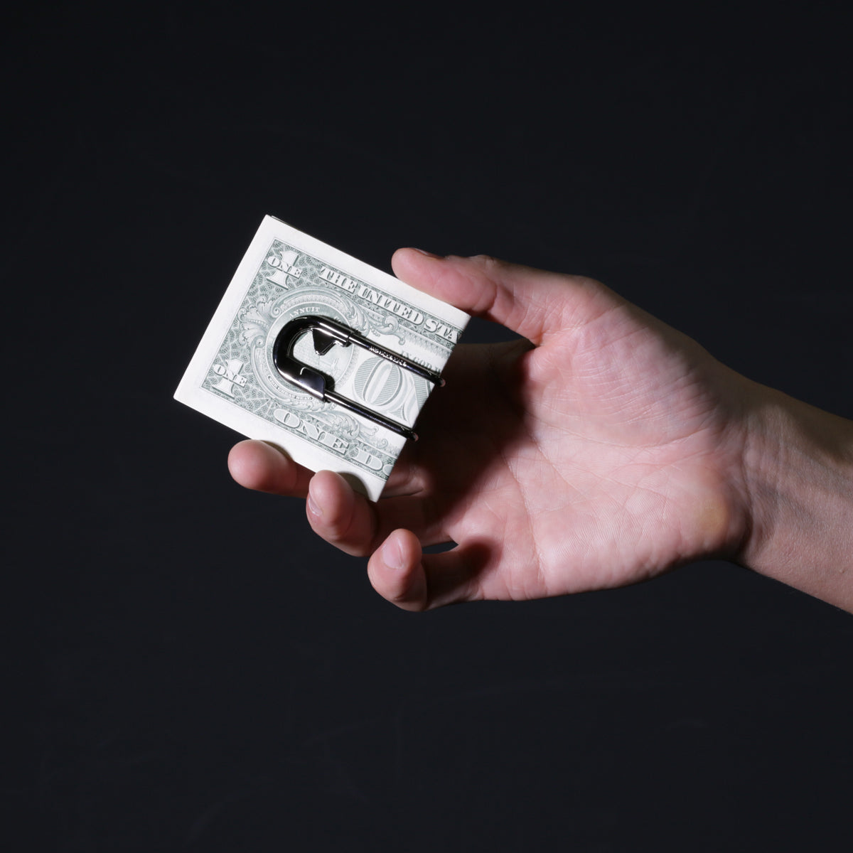 Safety Pin Wallet/Money Clip - Black