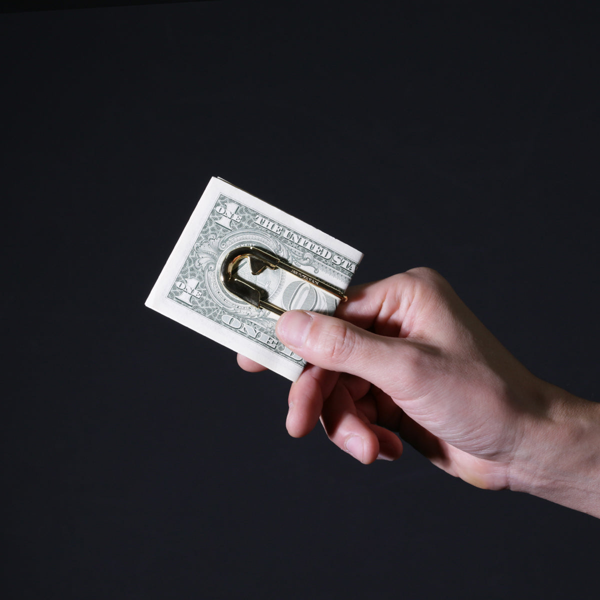 Safety Pin Wallet/Money Clip - Gold