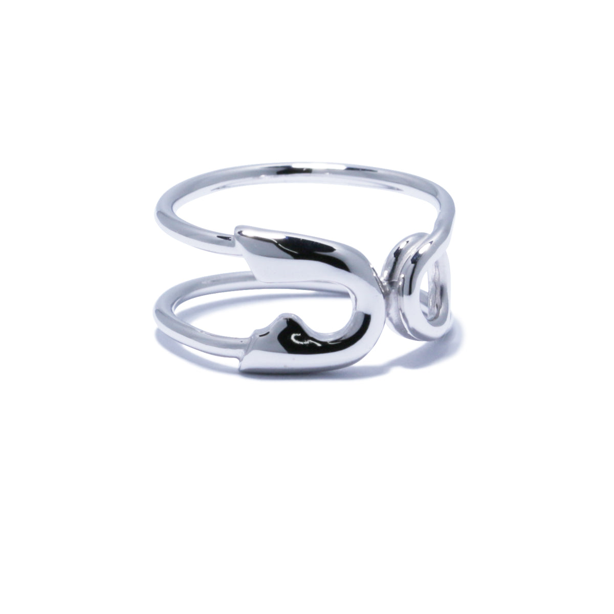 Safety Pin Ring S - Silver (Mirror Finish)