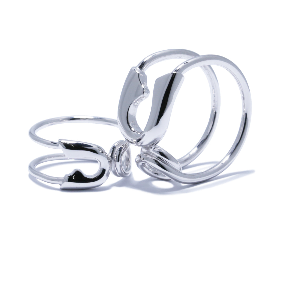 Safety Pin Ring S - Silver (Mirror Finish)