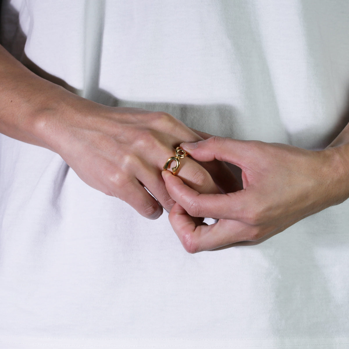 Safety Pin Ring M - Gold/Ring