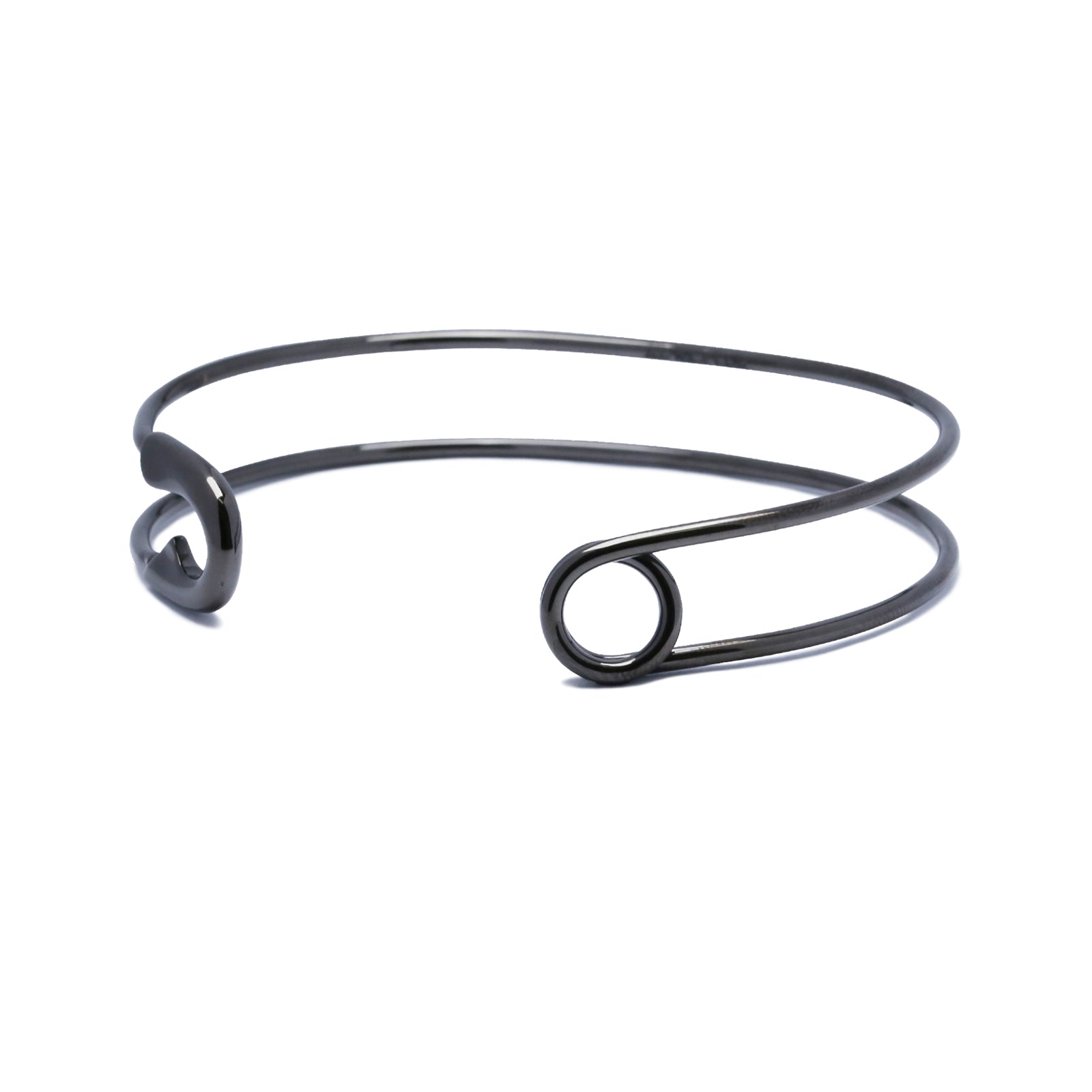 Safety Pin Bangle - Black