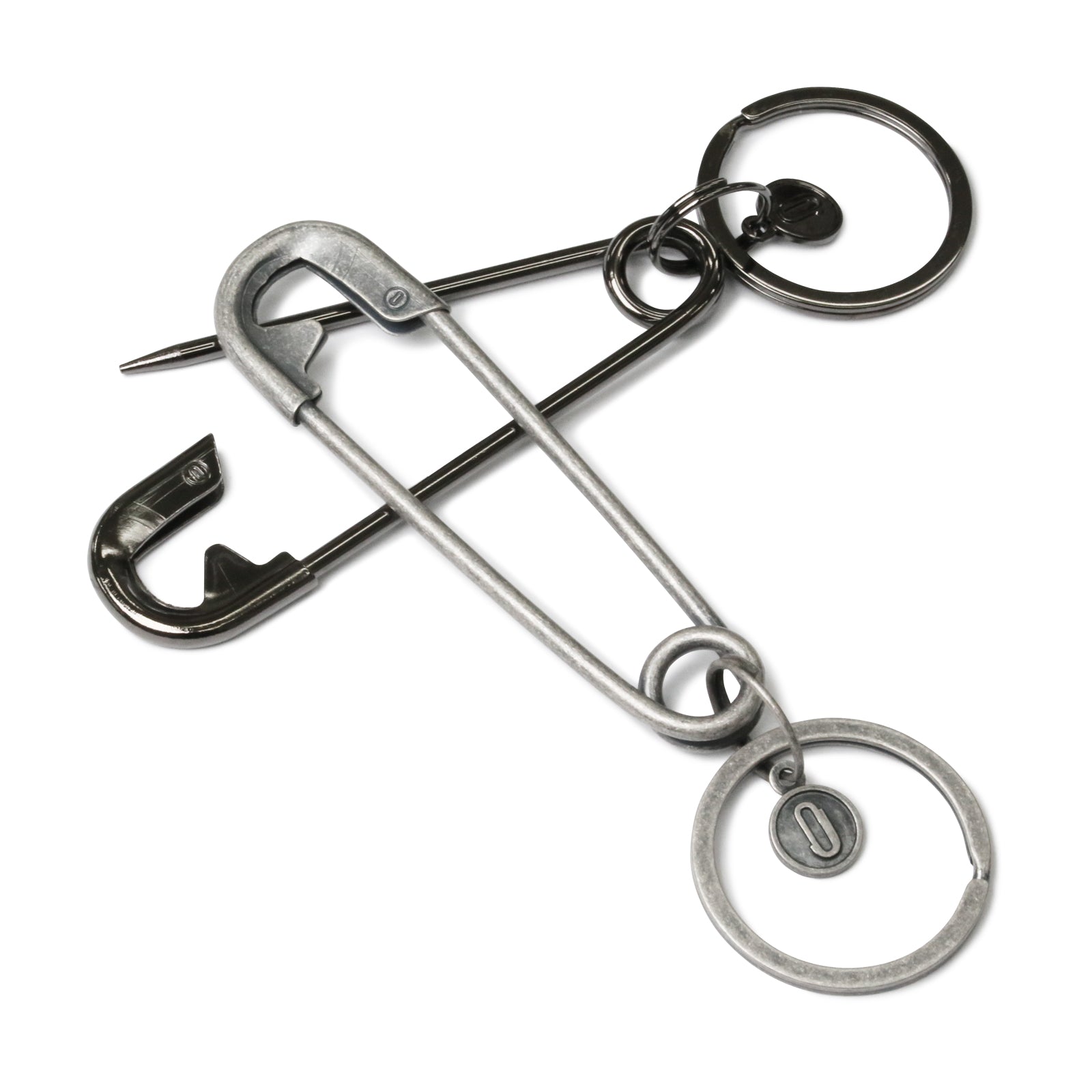 Safety Pin Keychain - Silver