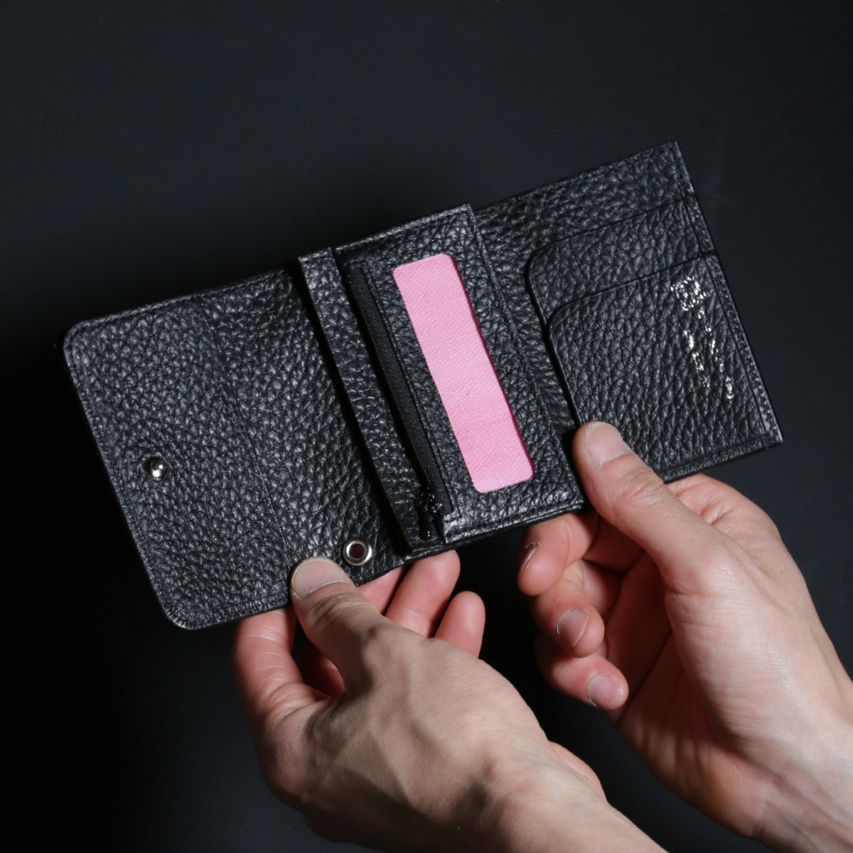 x GLOOMY Mori Zipper Model Mini Tri-Fold Compact Wallet