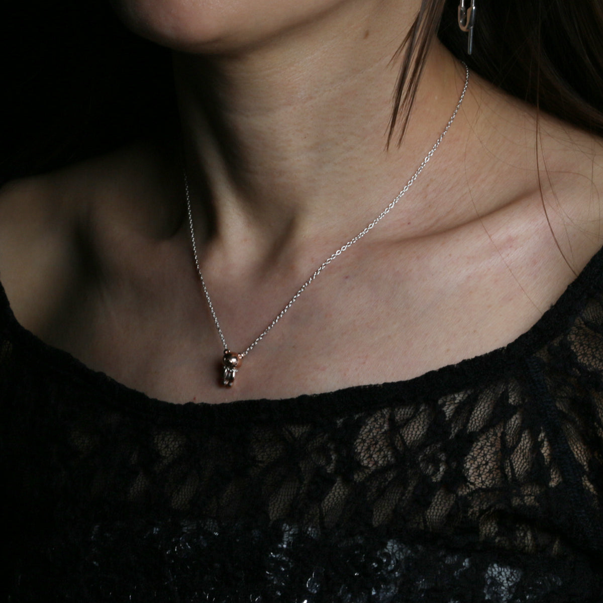 x GLOOMY CLOVER Necklace in Pink Gold