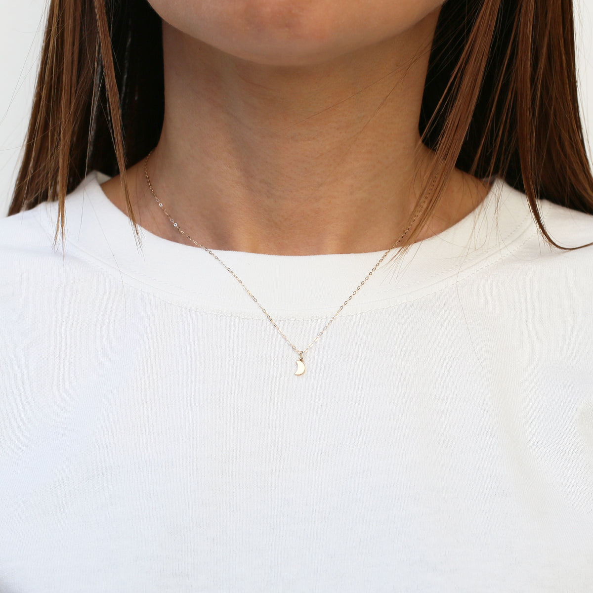 Techno City Tokyo Moon Necklace K10YG