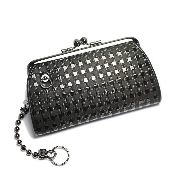 Inden - Inden-ya Bifold Wallet, Parent-Child Clasp Purse, Check Pattern