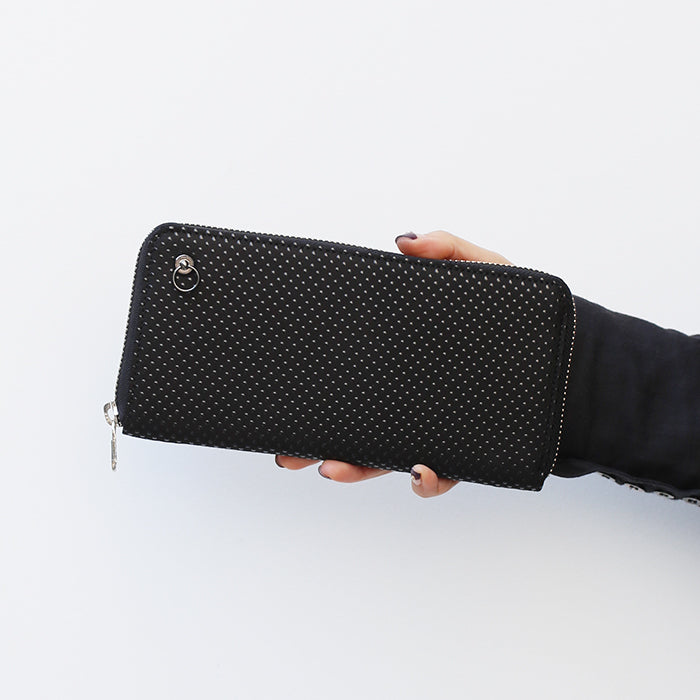 Inden - Inden-ya Round Zip Long Wallet, Dot Pattern / Long Wallet