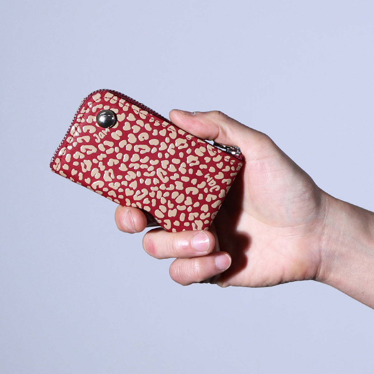 Inden - Indenya L-Type Zipper Coin Case RED×WHITE / Coin Purse/Mini Wallet