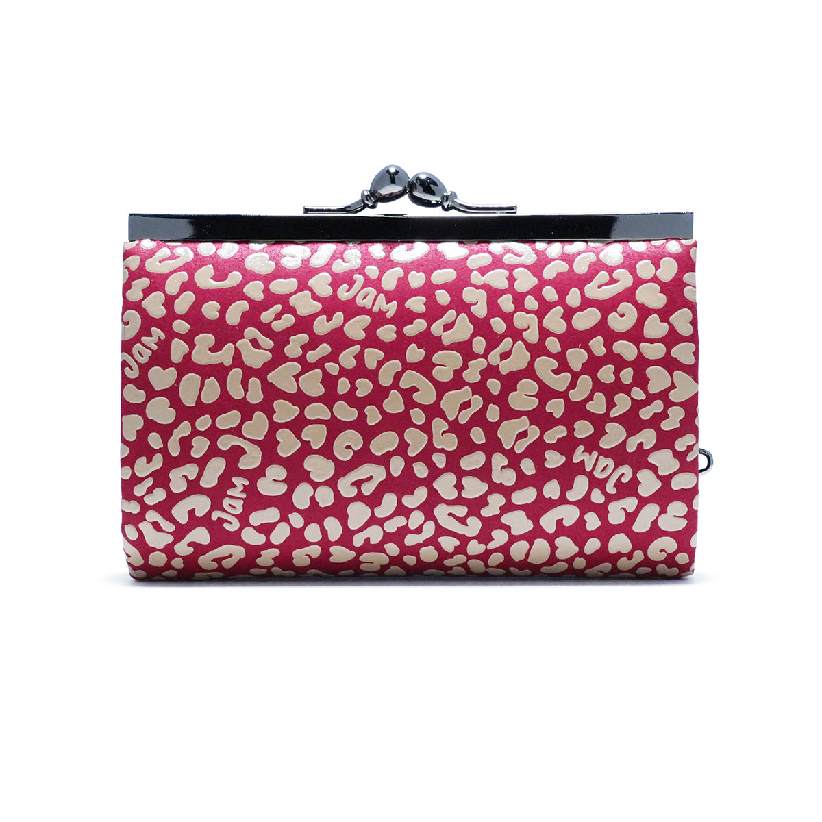 Inden - Indenya Clasp Purse Wallet RED×WHITE Leopard Print