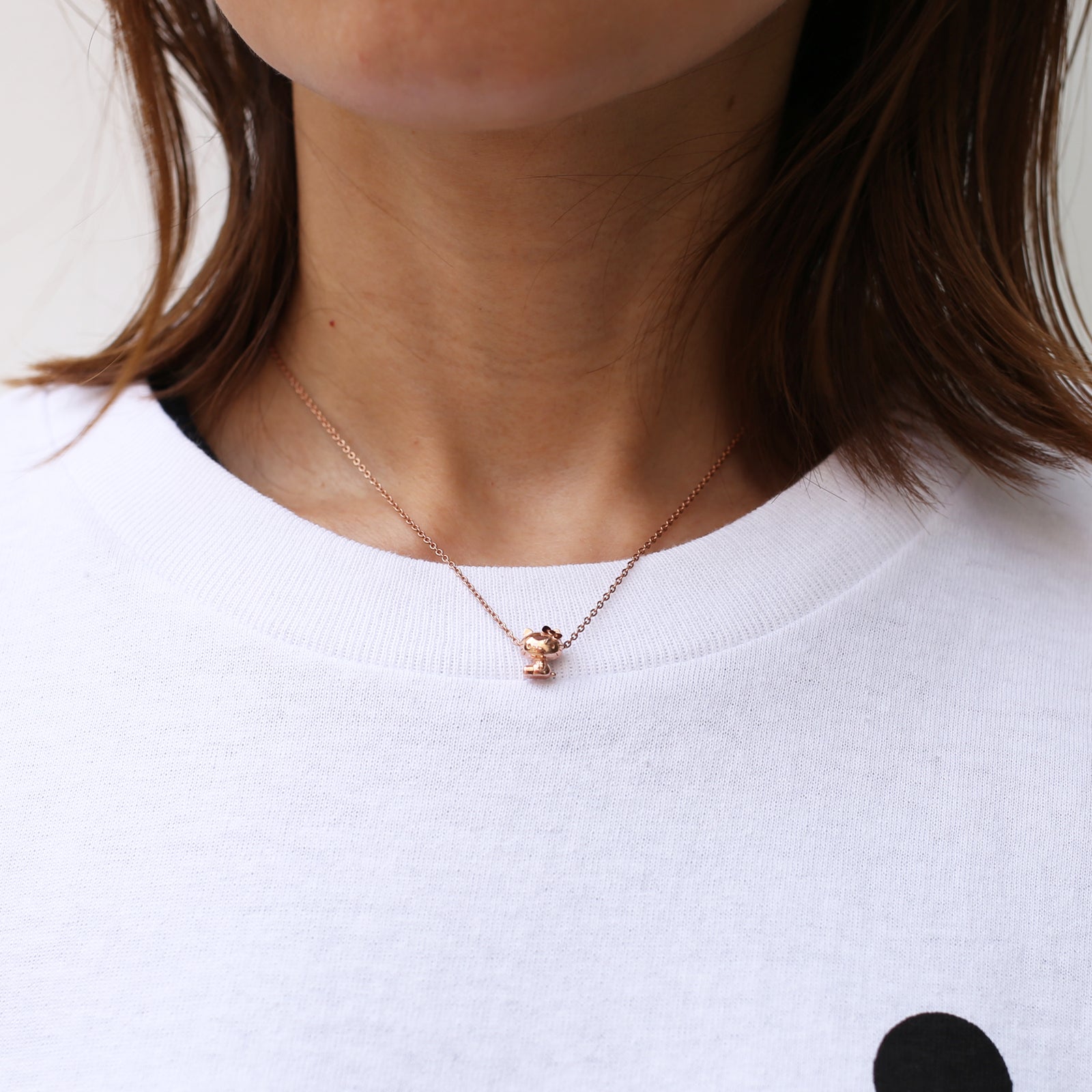 Hello Kitty CLOVER Necklace Pink Gold