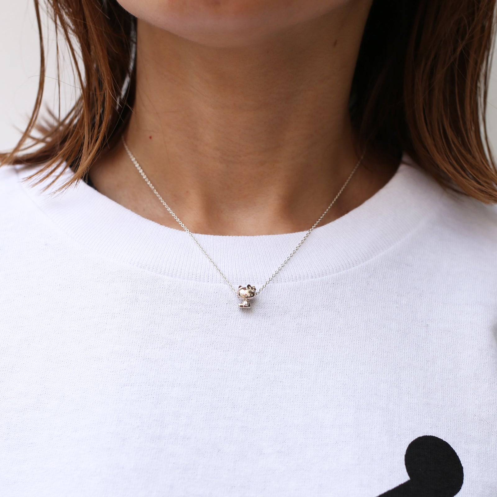 Hello Kitty CLOVER Necklace Silver