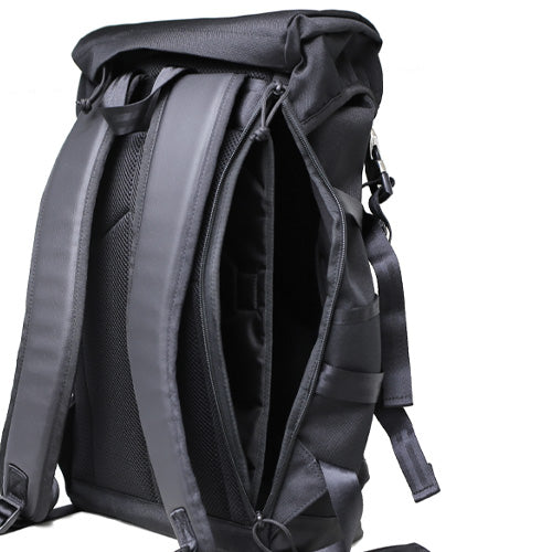 Ethical Leather & Eco Cordura Combination Backpack Rucksack 20L