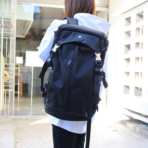 Ethical Leather & Eco Cordura Combination Backpack Rucksack 20L