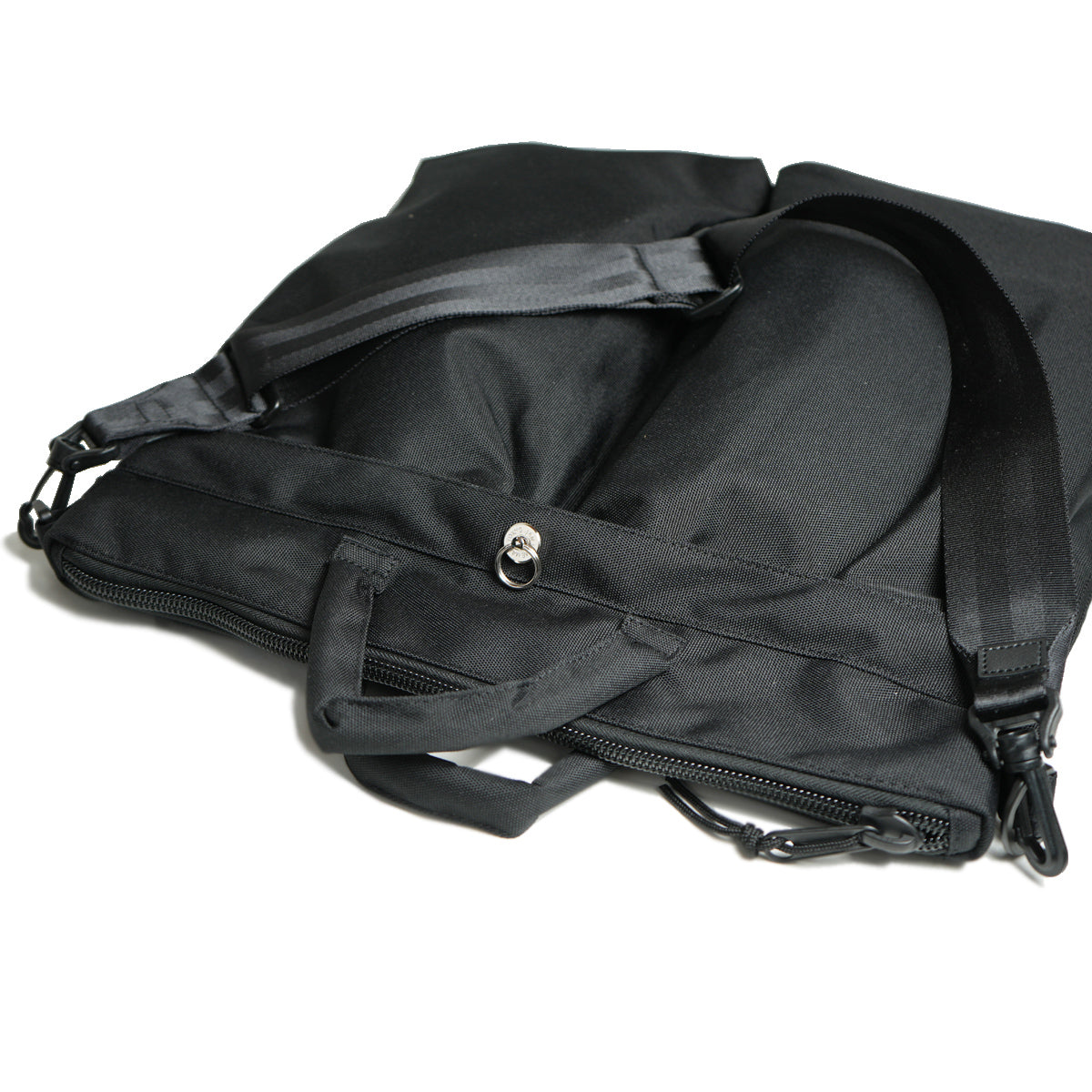 Ethical Leather & Eco Cordura Combination Helmet Bag Shoulder Bag Large Capacity Original/Made in Japan