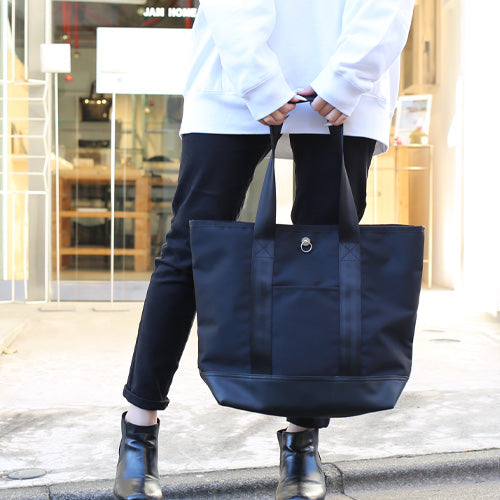 Ethical Leather & Eco Cordura Combination Tote Bag M Original/Made in Japan