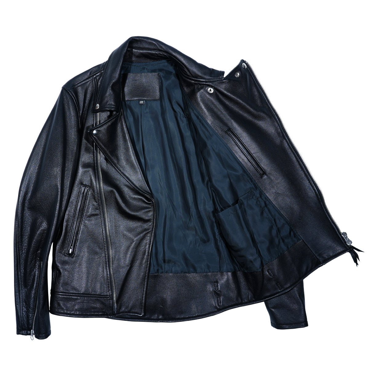 KADOTANI 皮革騎士夾克,雙層部落