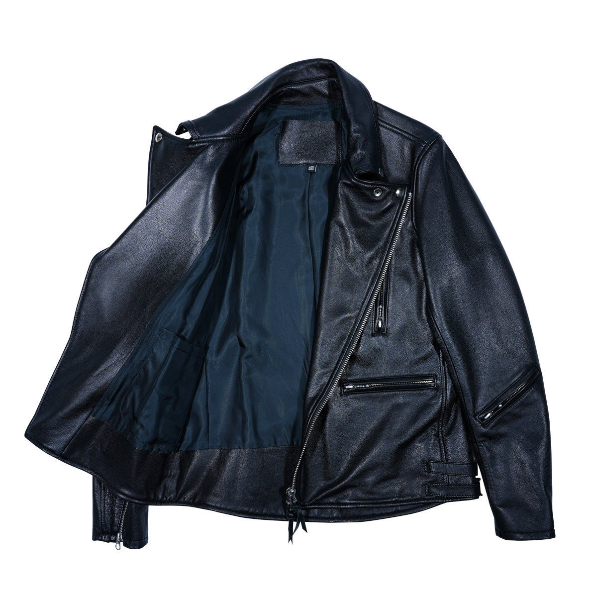 KADOTANI 皮革騎士夾克,雙層部落