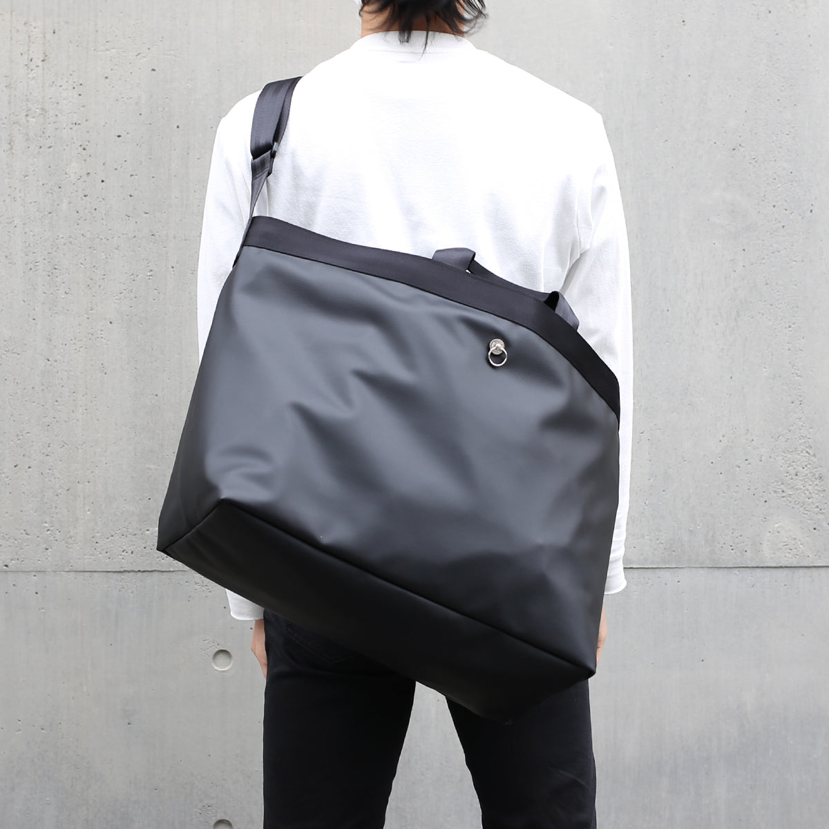 Ethical Leather 2-way Big Boston Bag & Shoulder Bag Original/Made in Japan