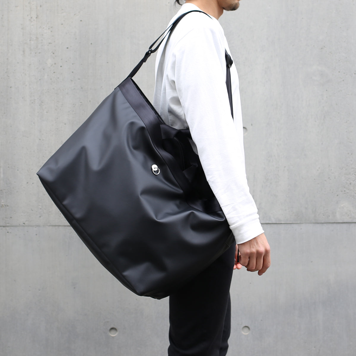 Ethical Leather 2-way Big Boston Bag & Shoulder Bag Original/Made in Japan