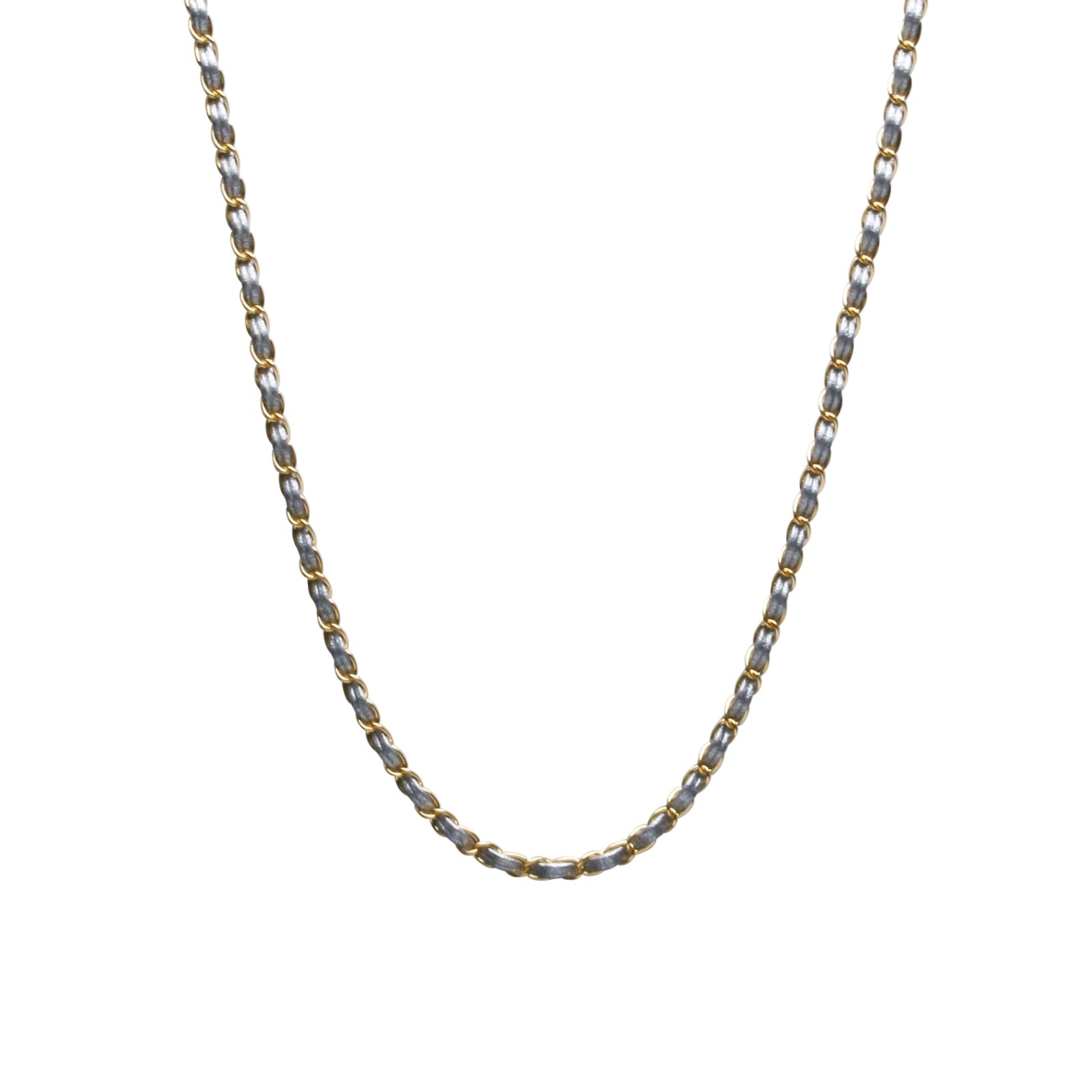 ToraTape Chain Necklace (Thin / Gold & Silver)