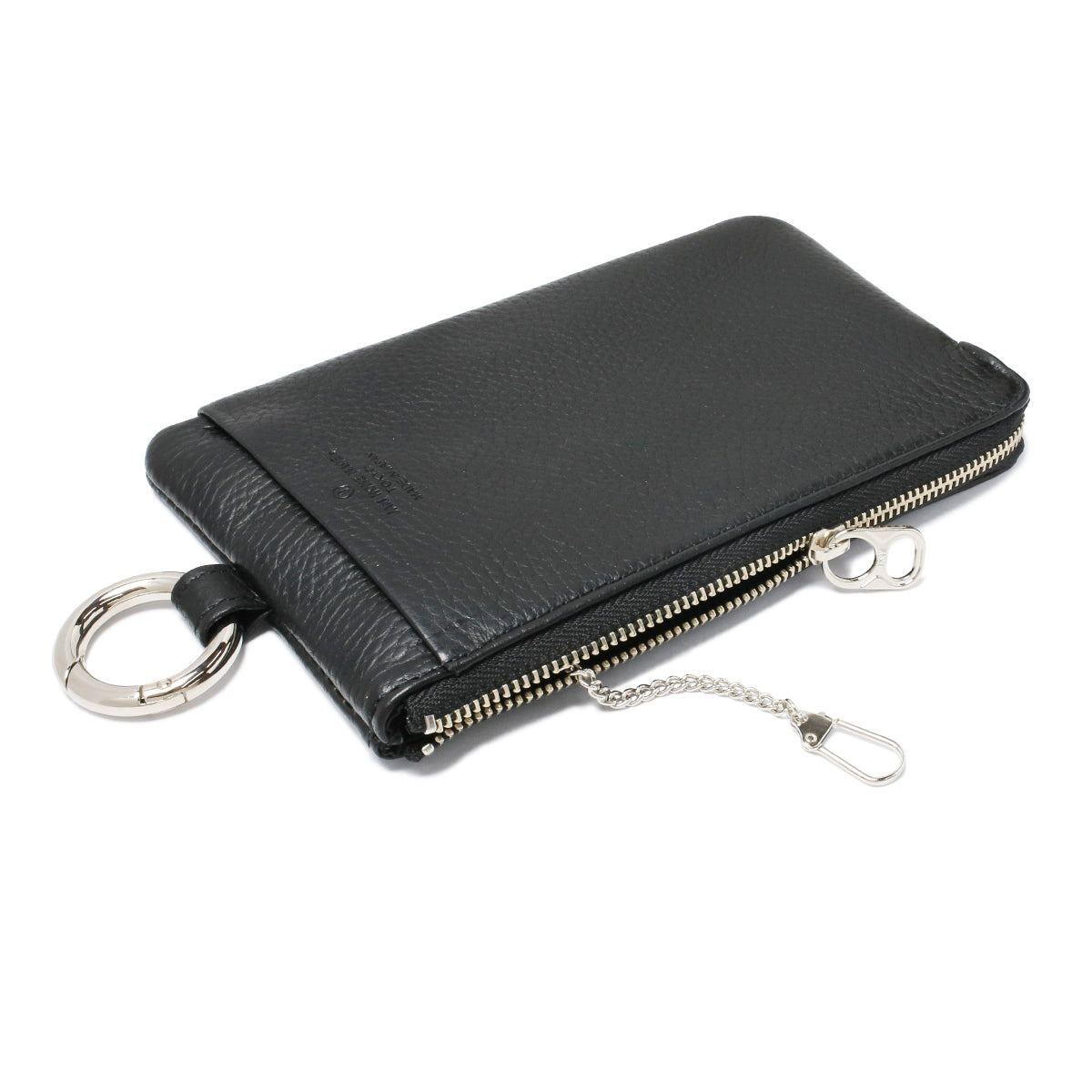 Hands-Free L-Shaped Zip Pouch / Long Wallet Scotchgard Leather