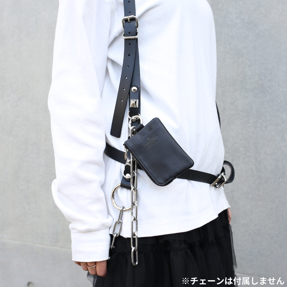 Hands-Free L-Shaped Zip Pouch/Fragment Case Scotchgard Leather