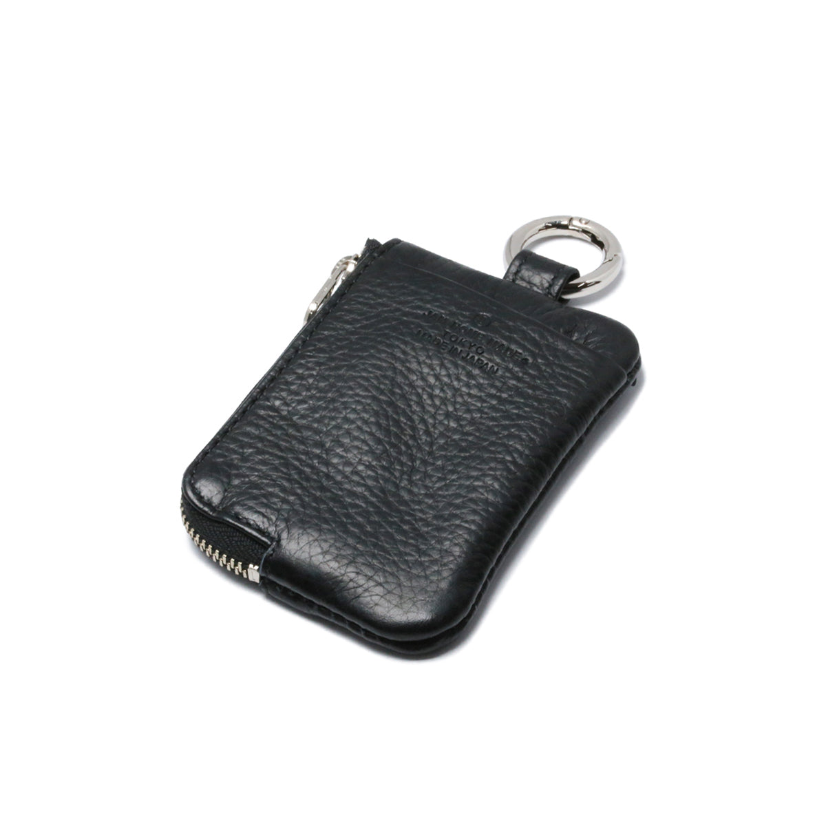 Hands-free L-shaped Zip Pouch/Fragment Case Scotchgard Leather with Chain