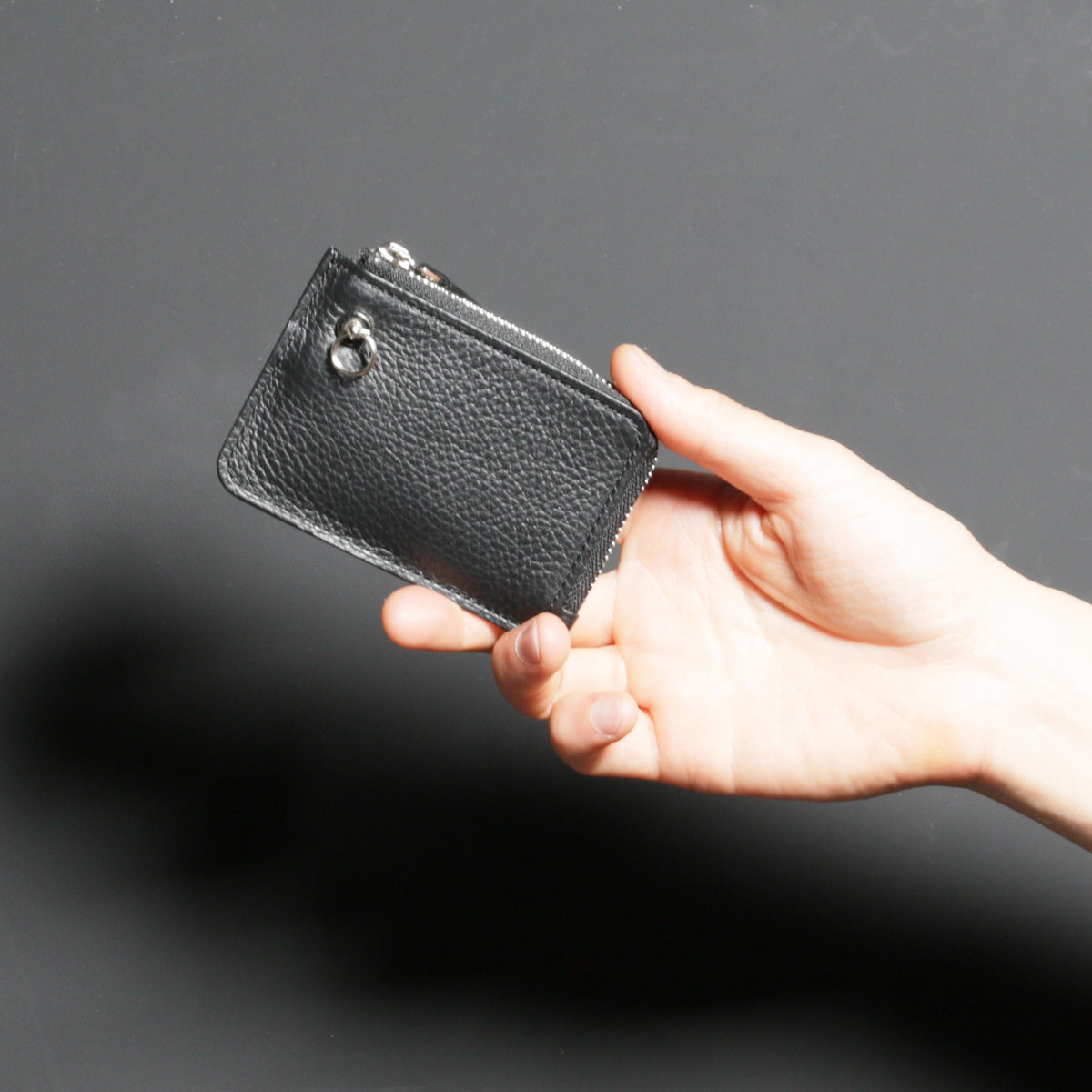 4NK Trick Mini Zip Coin Wallet Cashless Wallet / L-Shaped Coin & Key Case / Eyelet