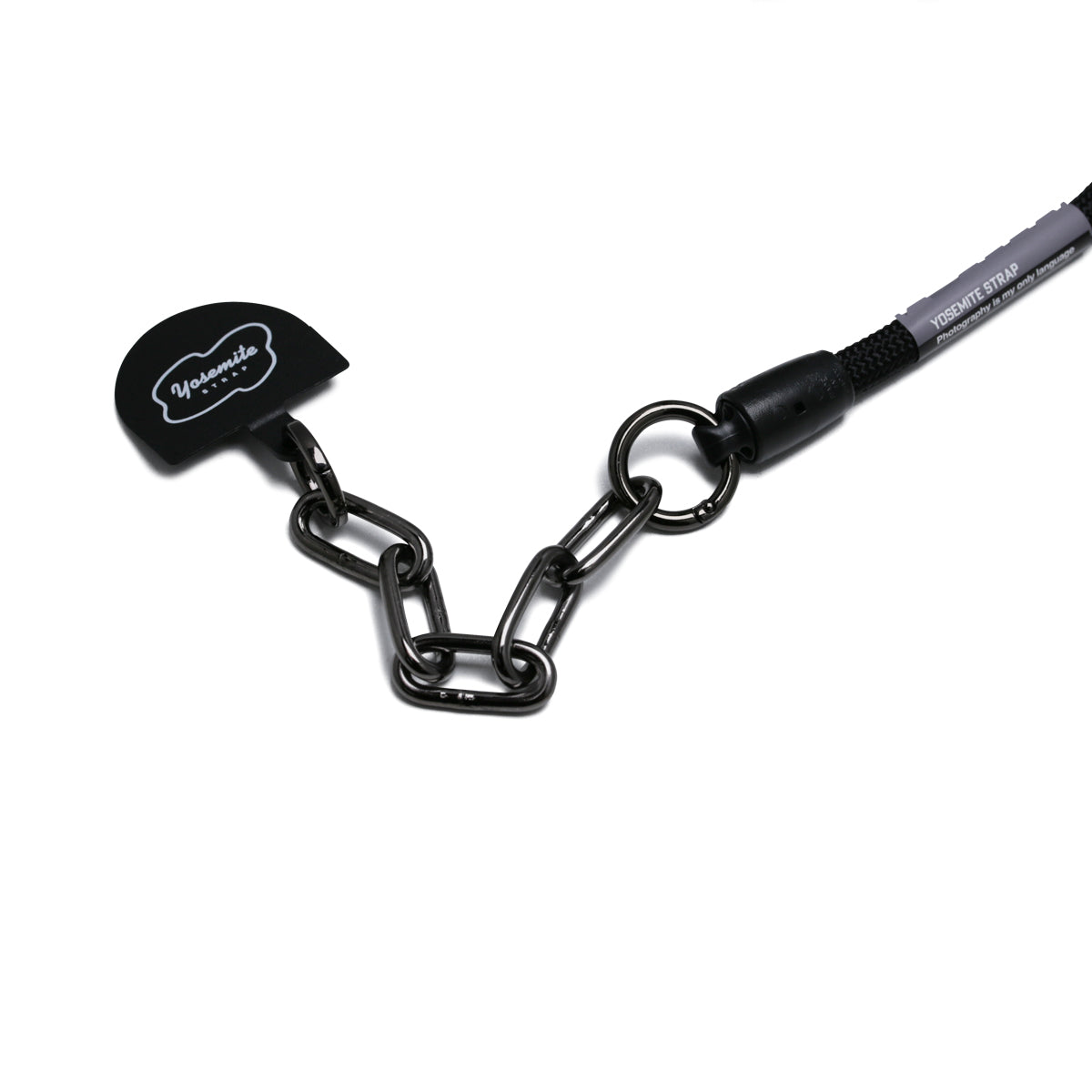 YOSEMITE - Yosemite Strap 4NK Multi Cord Chain Smartphone Shoulder & Wallet Chain Short - Black