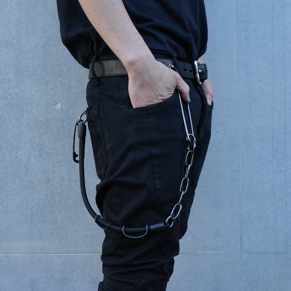 YOSEMITE - Yosemite Strap 4NK Multi Cord Chain Smartphone Shoulder & Wallet Chain Short - Black