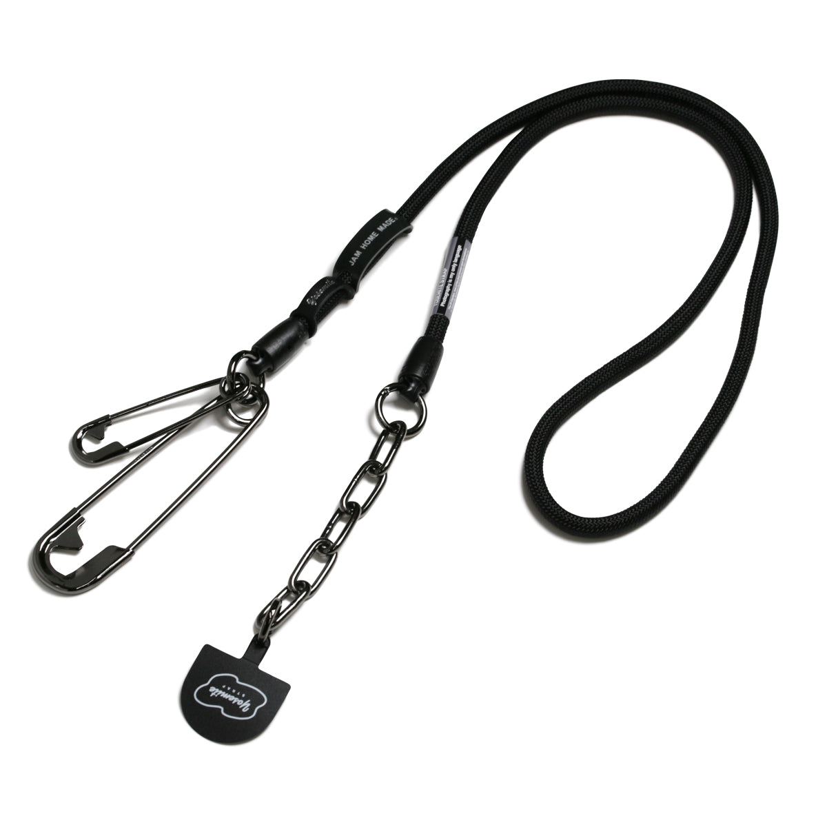 YOSEMITE - Yosemite Strap 4NK Multi Cord Chain Smartphone Shoulder & Wallet Chain Long - Black
