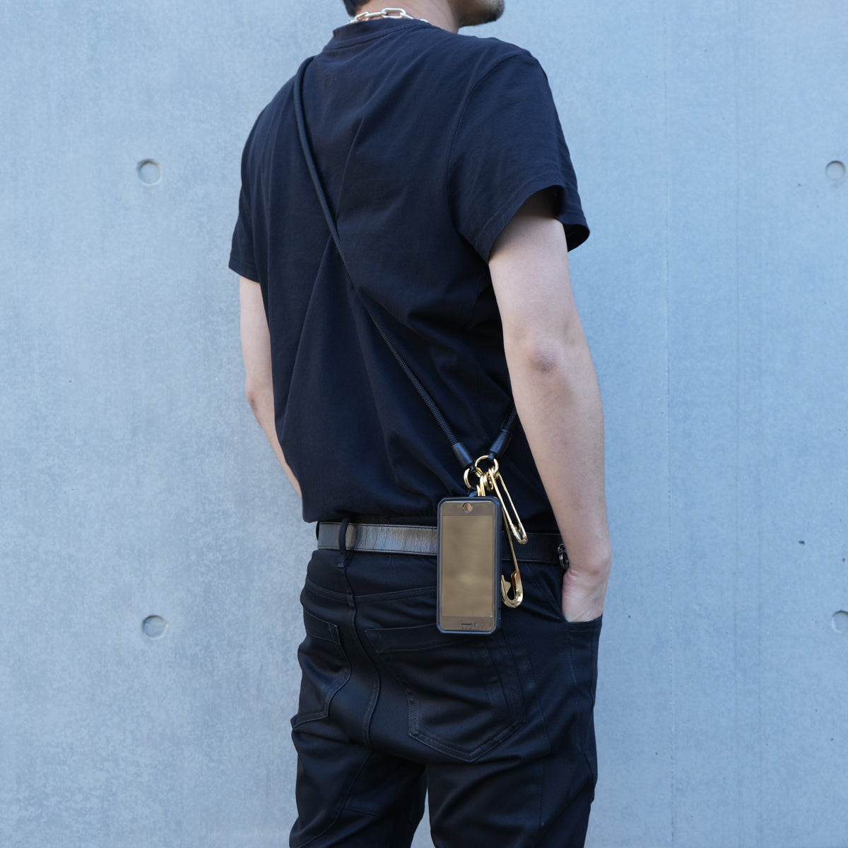 YOSEMITE - Yosemite Strap 4NK Multi Cord Chain Smartphone Shoulder & Wallet Chain Long - Gold