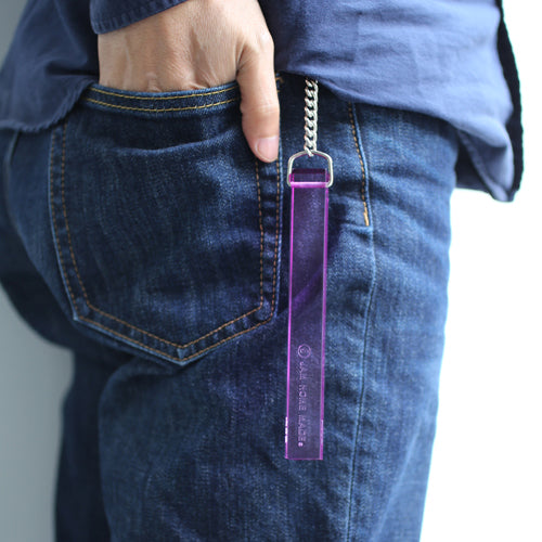 February Birthstone/Amethyst Hotel Keychain M