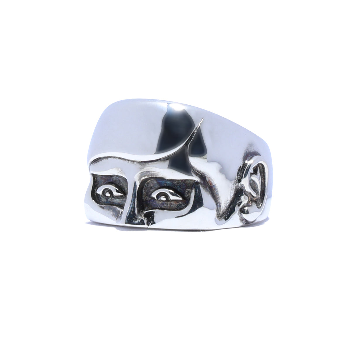 PUNK DRUNKERS "That Guy" Face Ring Half BRASS / Ring