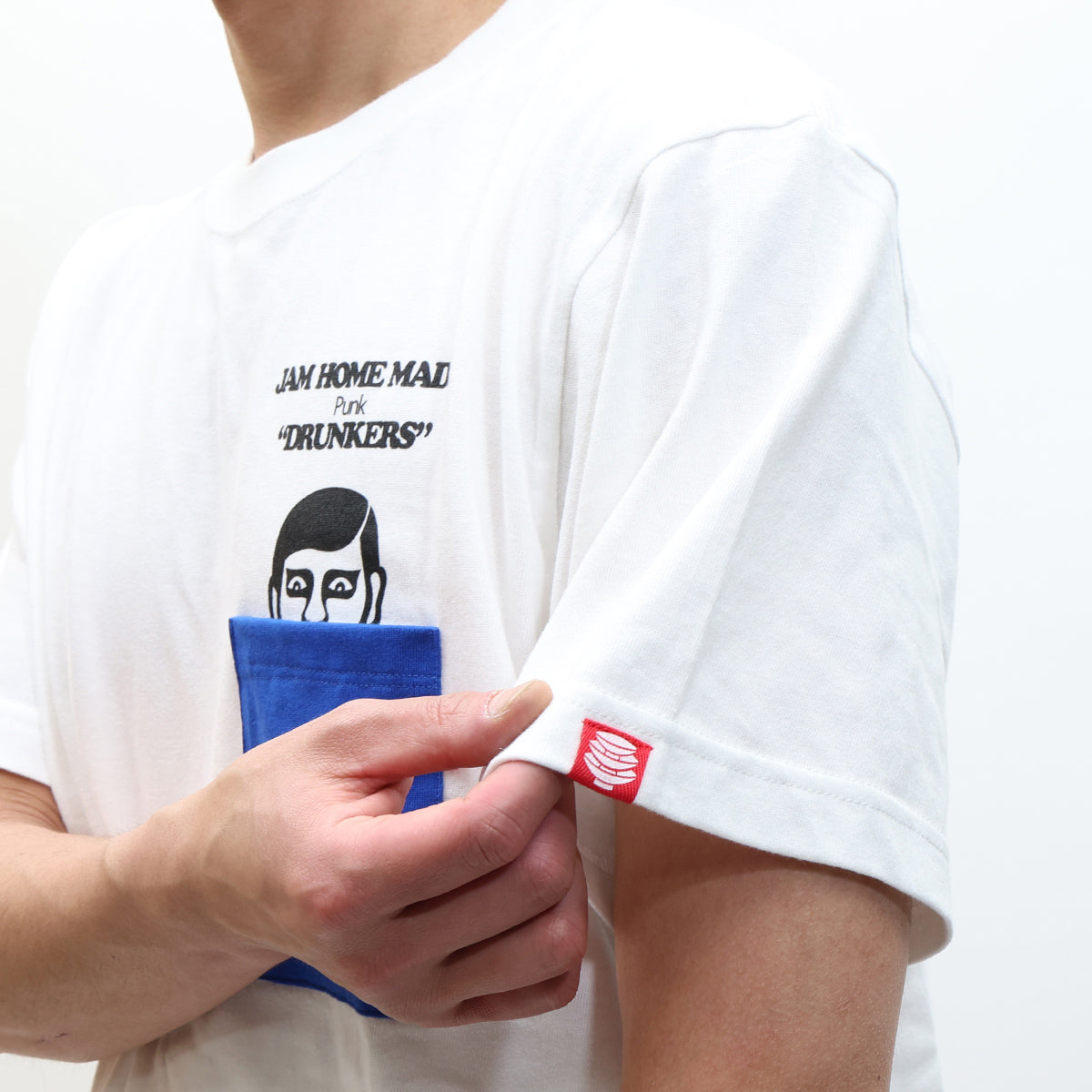 PUNK DRUNKERS "That Guy's Pocket" T-Shirt, White