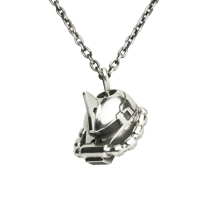 Mobile Suit Gundam Char's Zaku Face Necklace -SILVER-