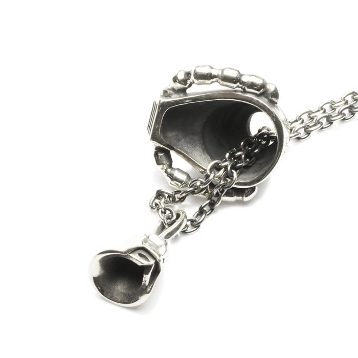 Mobile Suit Gundam Char's Zaku Face Necklace -SILVER-
